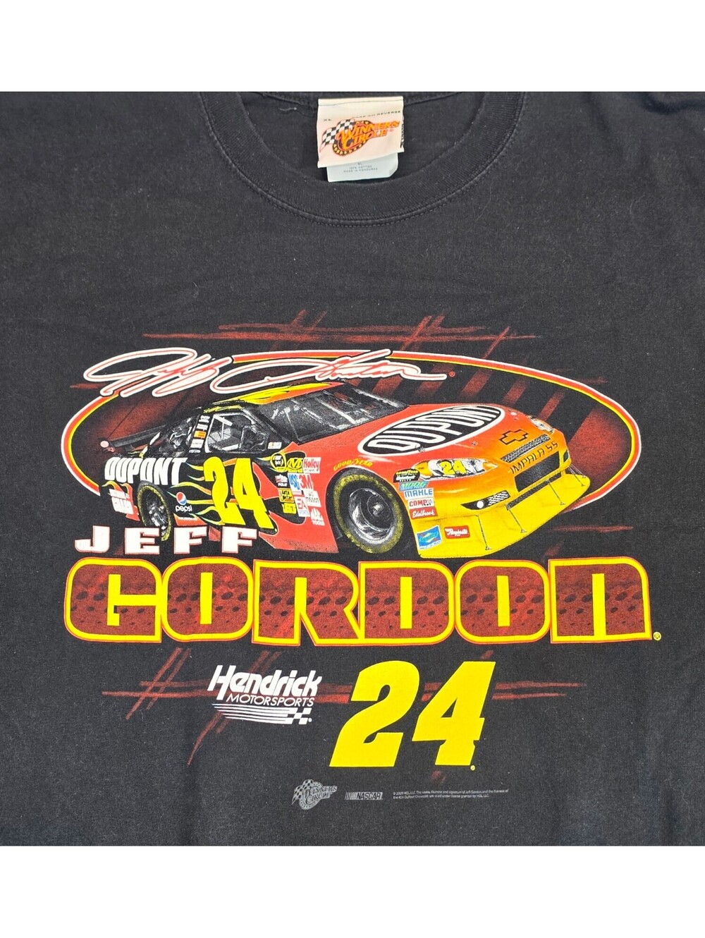 Vintage Jeff Gordon 24 NASCAR DuPont Racing Long Sleeve T-Shirt Size Large
